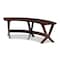 Baxton Studio Berlin Walnut Finished Wood Curved Dining Bench 155-9547 - alternate 1